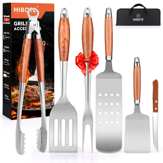 7PCS Griddle Accessories Kit,16 Inches Stainless Steel BBQ Accessories with organizer bag for Outdoor Barbecue Grilling Gifts