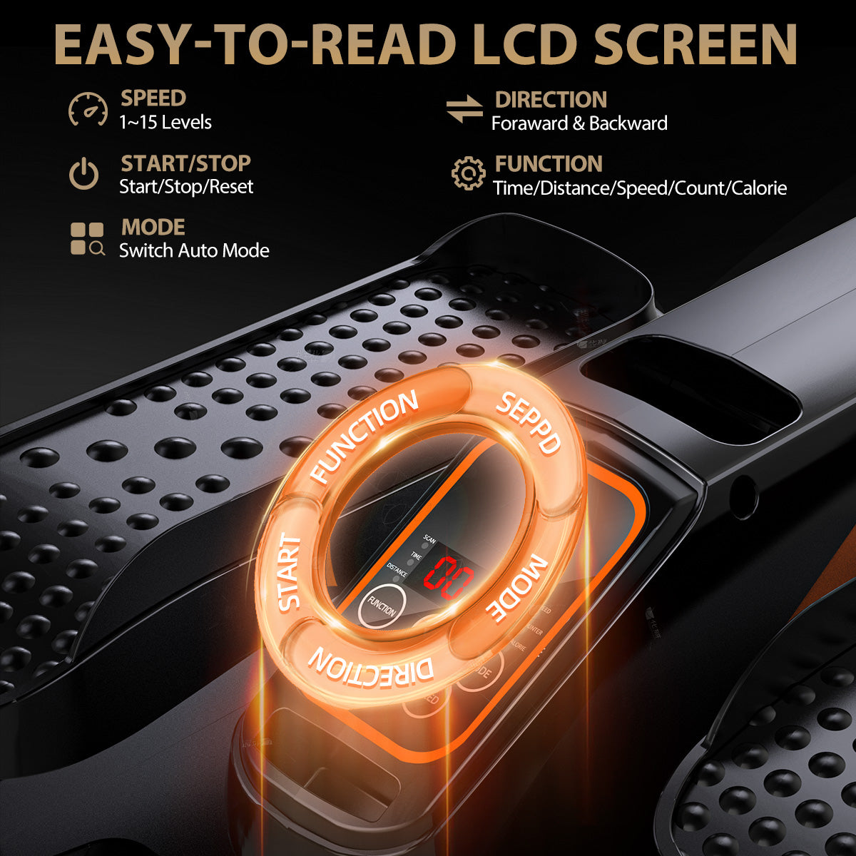 Under Desk Elliptical Machine, Ellipse Leg Exerciser for Seniors , Quiet & Portable Electric Seated Pedal Exerciser with Remote Control & 15 Adjustable Speeds