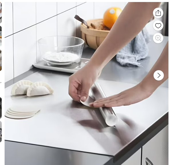 Stainless Steel Cutting Boards for Kitchen , AOKIWO Large Baking Board Suitable for Meat, Fruits, Vegetables, Bread (19.7"L x 15.7"W)