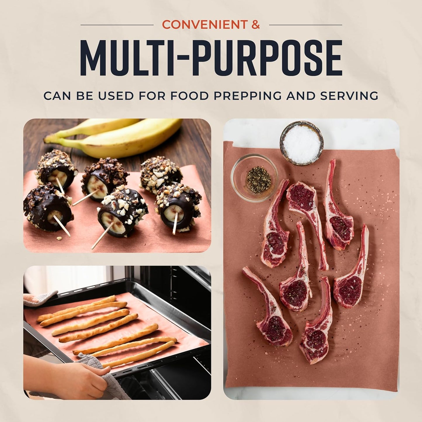 Butcher Paper Roll, AOKIWO18" x 1200" for Smoker BBQ Grilling Smoking Meat Unbleached Uncoated Unwaxed (Pink, 18" x 100')