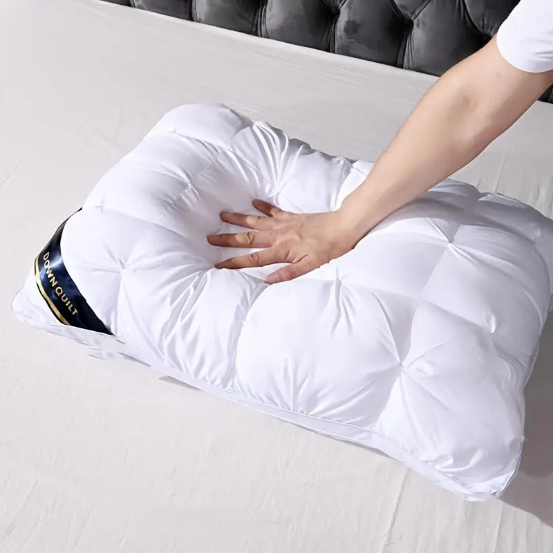 Kaqinu Queen Size Bed Pillows Set of 2, Hotel Quality, Down Alternative Gusseted Bed Pillows for Side, Back, or Stomach Sleepers, White