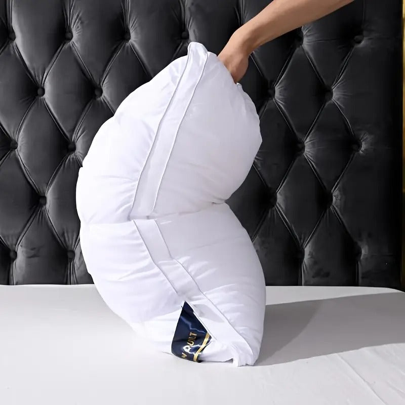 Kaqinu Queen Size Bed Pillows Set of 2, Hotel Quality, Down Alternative Gusseted Bed Pillows for Side, Back, or Stomach Sleepers, White