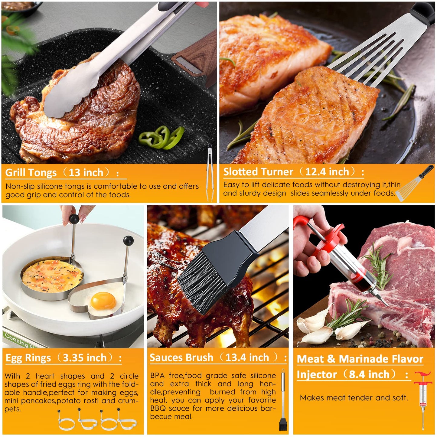 136 PCS Griddle Accessories Kit for Blackstone Camp Chef BBQ,Flat Top Grill Accessories with Basting Cover,Professional Grilling Gift for Men and Women