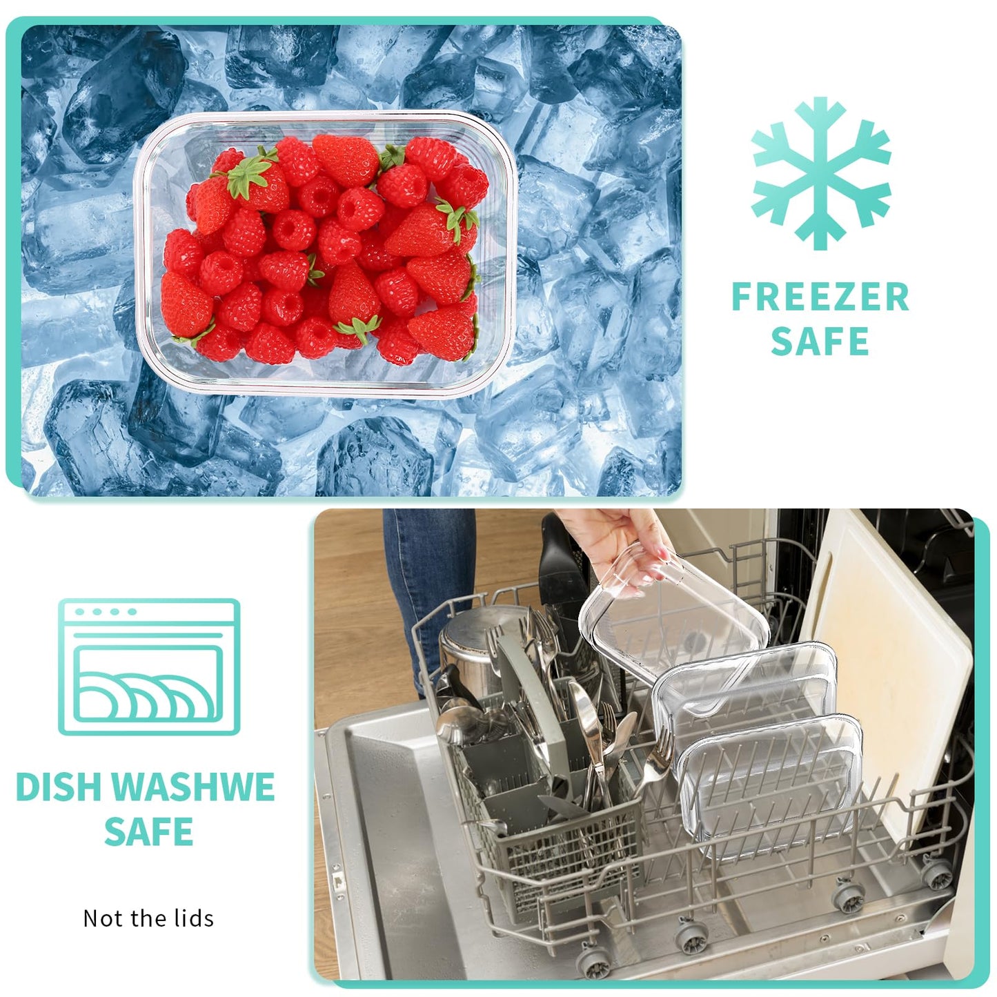 30 Pcs Glass Food Storage Containers with Lids, Glass Airtight Meal Prep Container Set for Lunch, Kitchen Pantry Organizers and Storage, Leak Proof