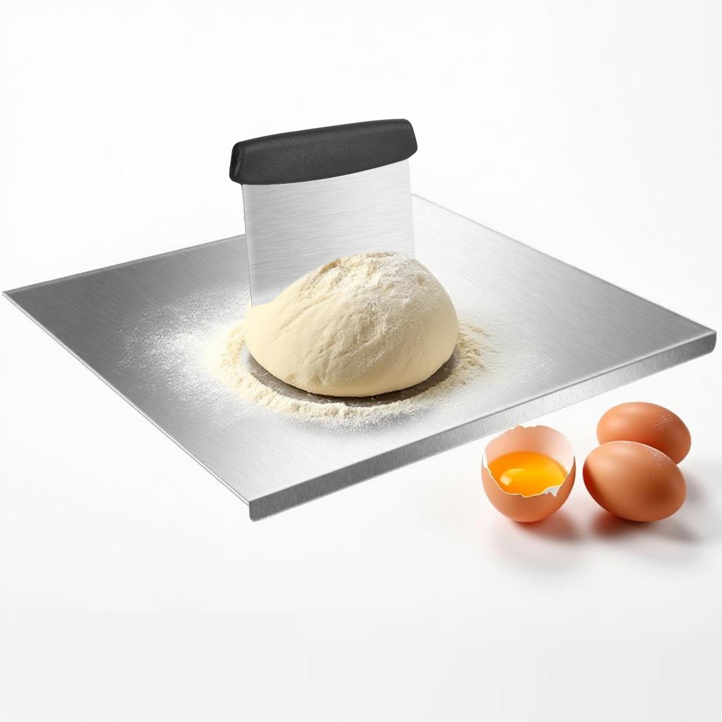 Stainless Steel Cutting Boards for Kitchen , AOKIWO Large Baking Board Suitable for Meat, Fruits, Vegetables, Bread (11.8"L x 15.7"W)