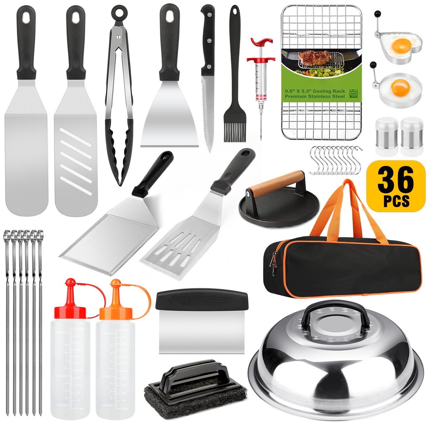 36-Piece Griddle Accessories for Blackstone - BBQ Grill Accessories - Flat Top Grill