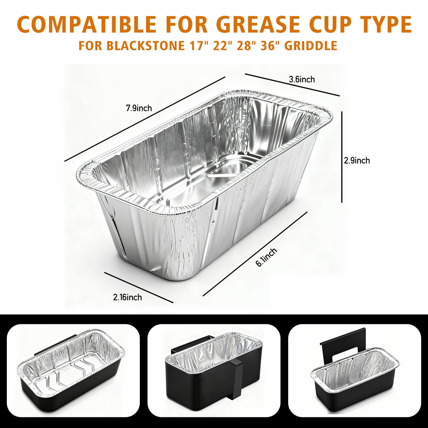 30Pcs Griddle Accessories Drip Pan Liners for Blackstone, Aluminum Foil Grease Drip Pans,Heat Resistant Drip Catcher, Non-Slip Design