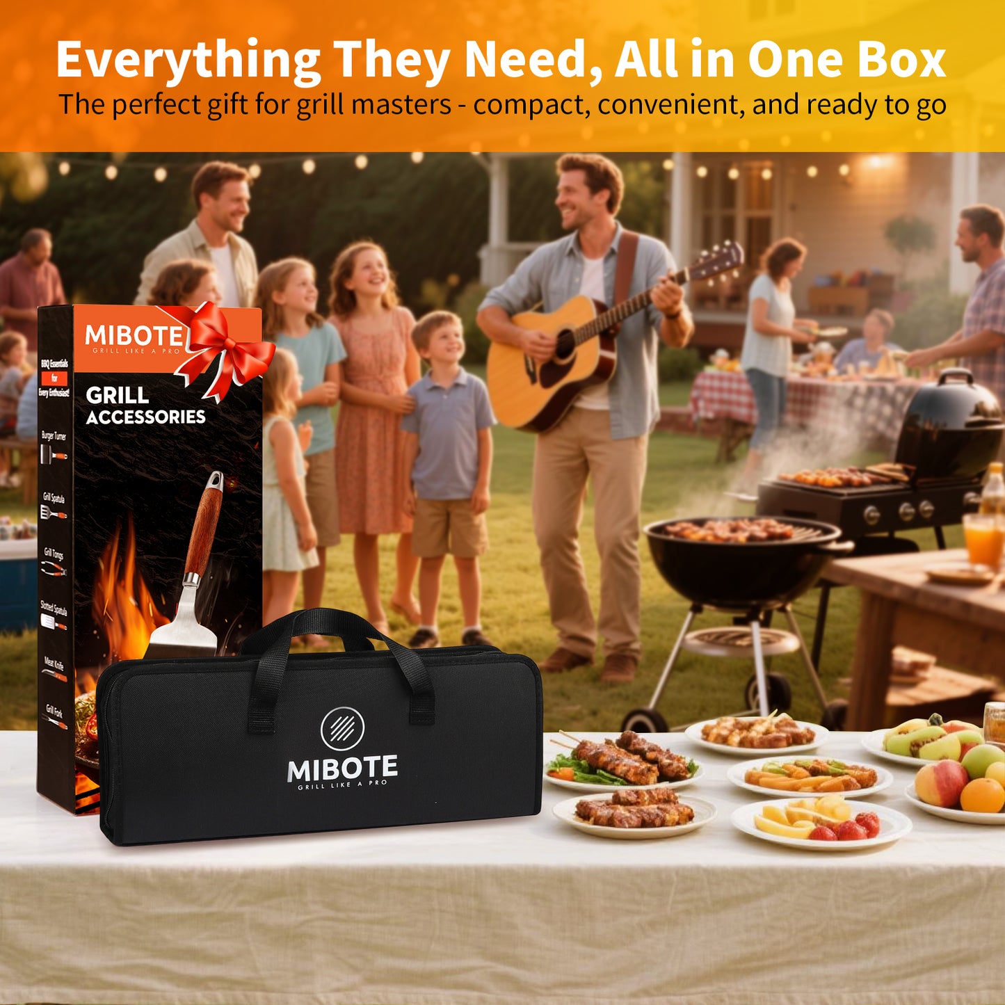 7PCS Griddle Accessories Kit,16 Inches Stainless Steel BBQ Accessories with organizer bag for Outdoor Barbecue Grilling Gifts