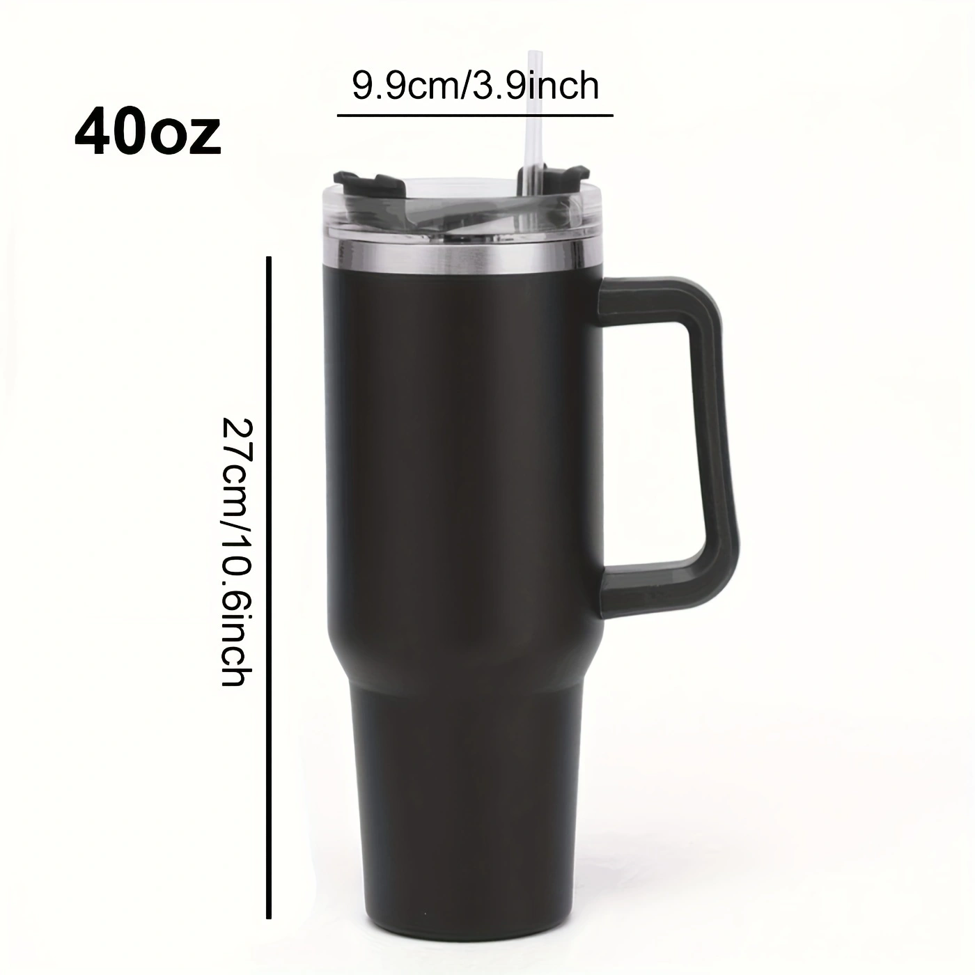 Kaqinu 40 oz Tumbler with Handle,Stainless Steel Insulated Insulated Travel Mug with Lids and Straw