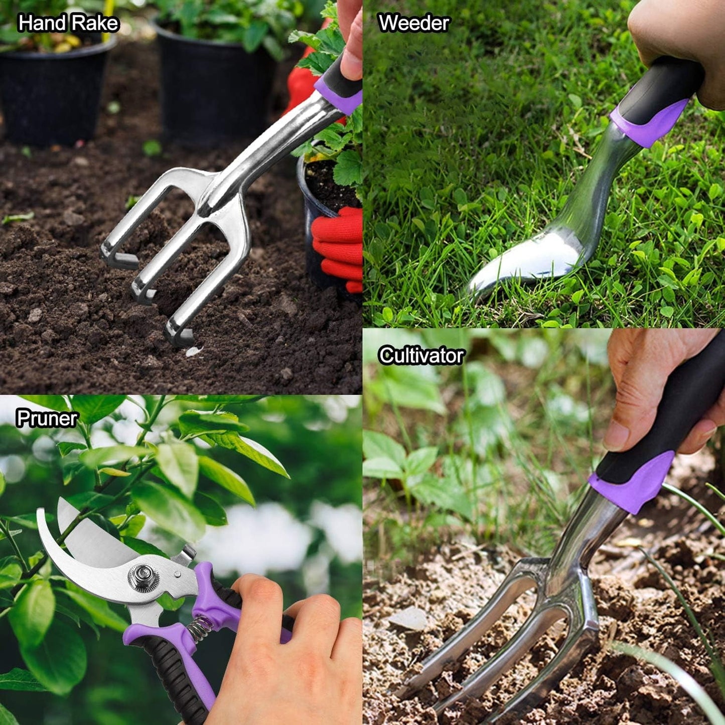 Heavy Duty Gardening Tools - 83-Piece Gardening Gifts for Women, Mom, Men - Durable, Ergonomic Garden Tool Set