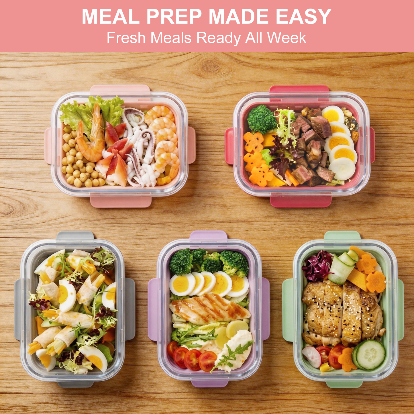 10 Pcs Glass Food Storage Containers with Silicone Boot, 35 oz Glass Containers with Airtight BPA-Free Plastic Lids, Meal Prep Set, Dishwasher, Microwave & Freezer Safe, Leak Proof